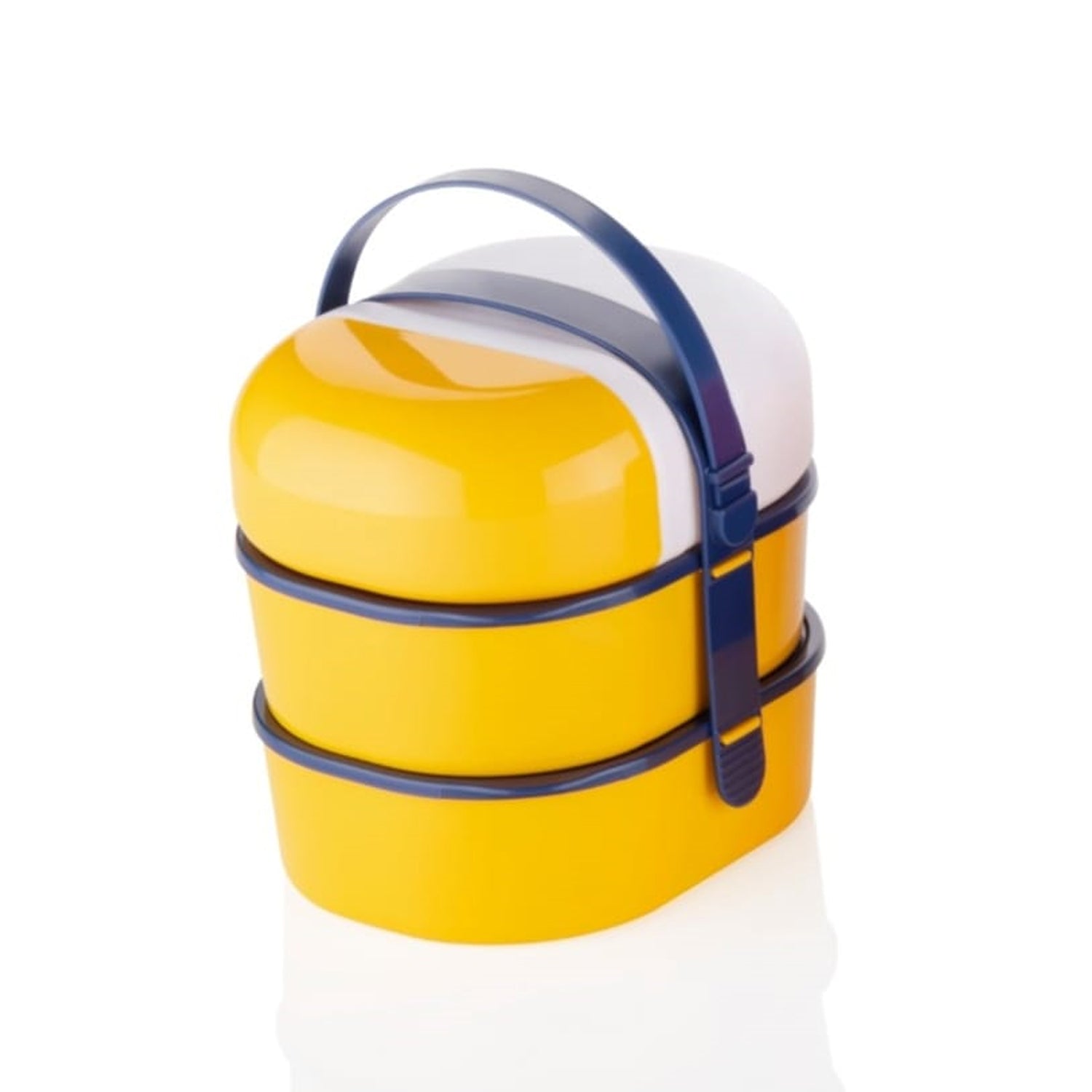 7158 Mr. Chef Smart Lunch Box Capsule shape strap-on lunch box with water bottle and handle DeoDap 7158 Mr. Chef Smart Lunch Box Capsule shape strap-on lunch box with water bottle and handle DeoDap